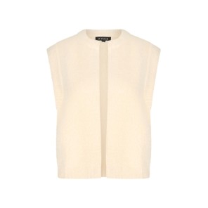 Mi Piace Vest Hairy mouwloos Off white
