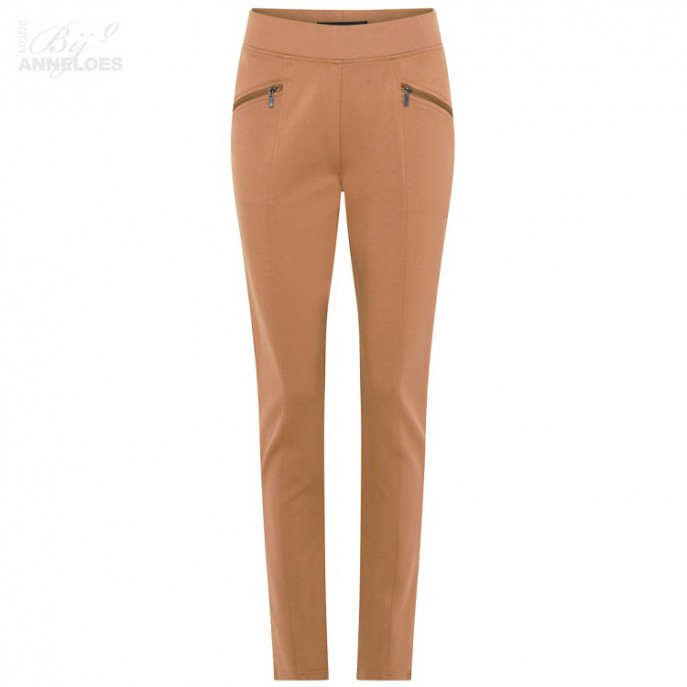 S Tregging broek rits - Cognac
