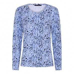 S T-shirt vlekkenprint pofmouw - Navy print