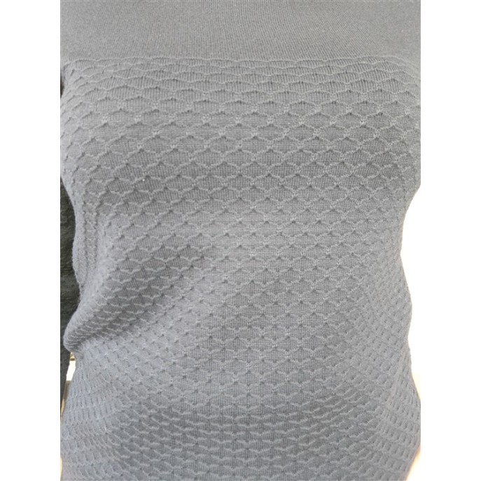 Pullover 3/4 mouw structuur - Marine