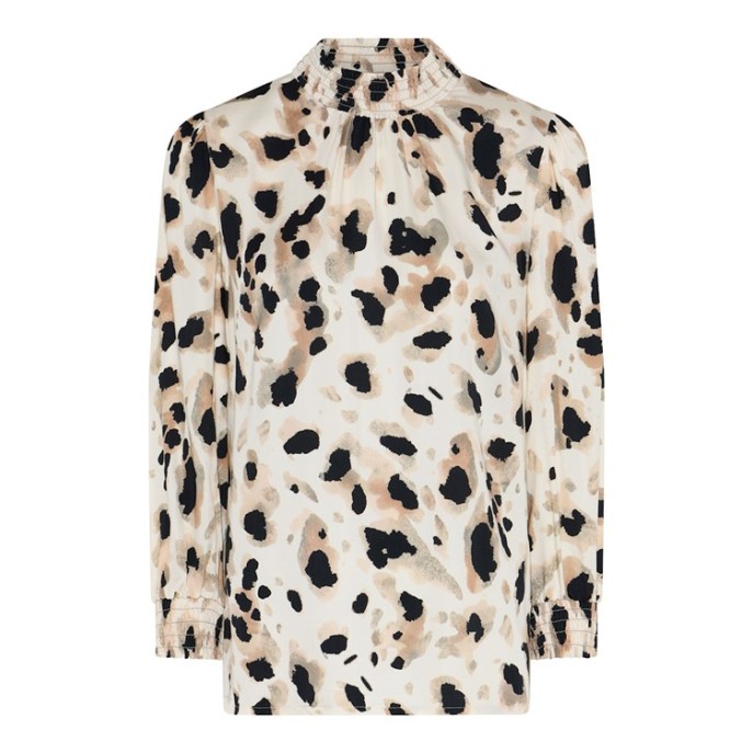Micha Blouse 179106 print Vanille zwart