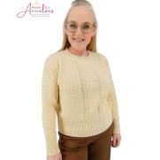 Micha Pullover relief Vanille