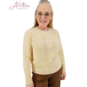 Micha Pullover relief Vanille