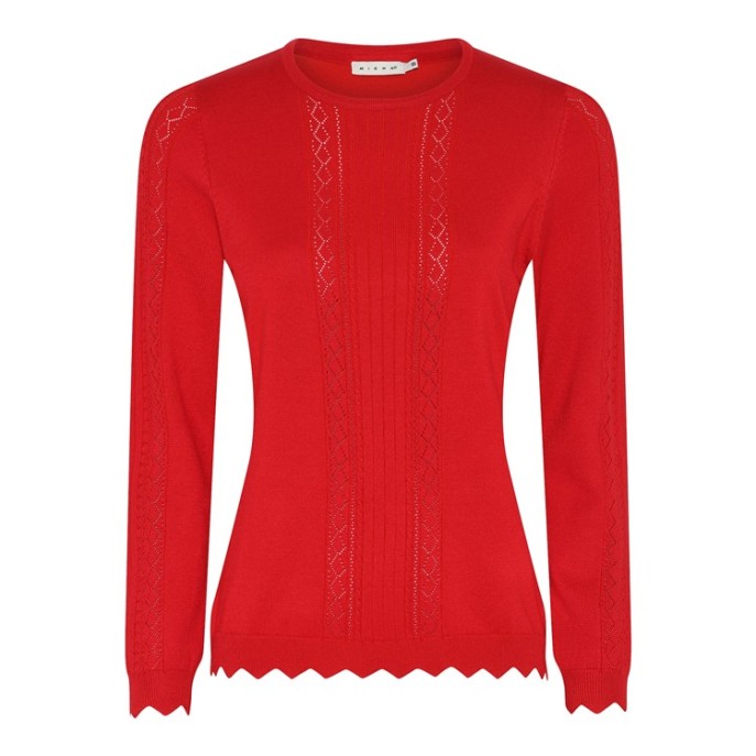 Micha Pullover banen golfrandje Autumn Red