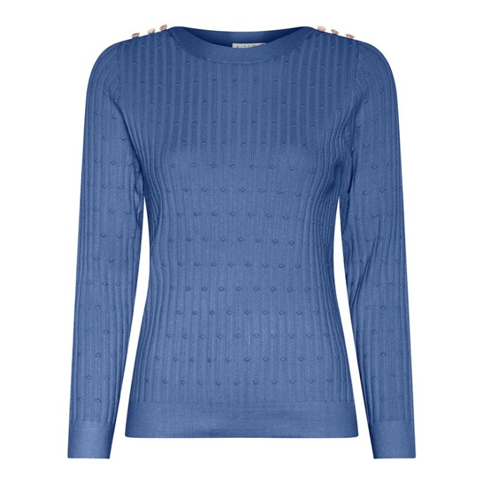 Micha Pullover relief uni Dream blue