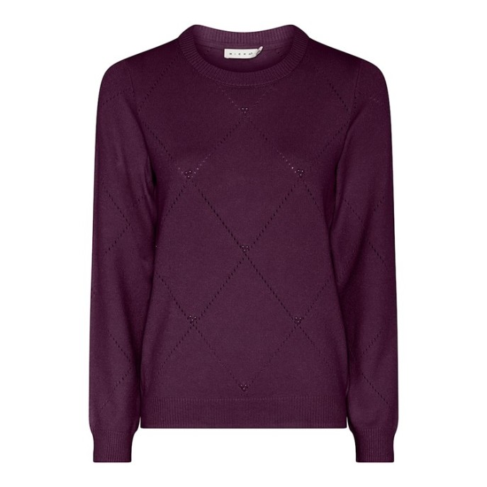Micha trui 179150 uni kraaltjes Purple