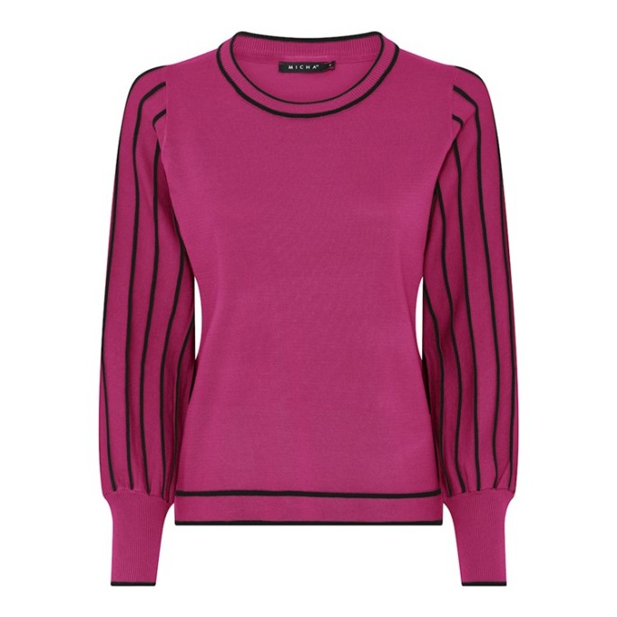 Micha trui streepmouw 179152 Pink Zwart