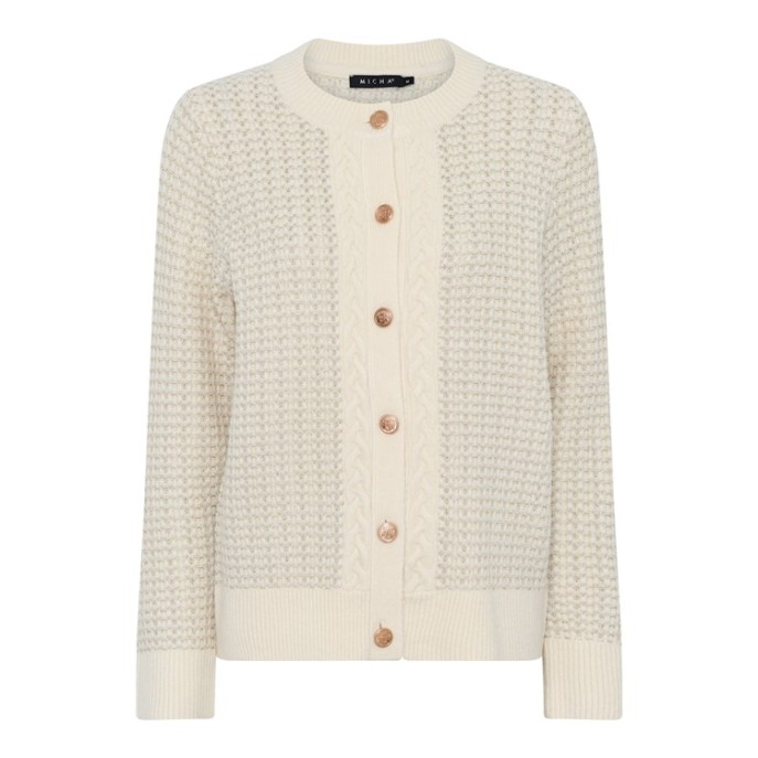 Micha Vest 143239 relief knopen Off white