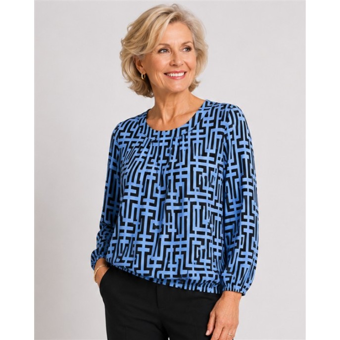 Micha T-shirt geometrische print 182162 Navy blue Micha T-shirt geometrische print 182162 Navy blue
