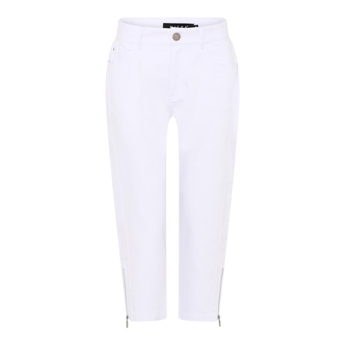 Z Micha capri broek ritsen wit