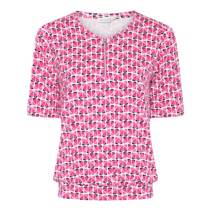 Micha T-shirt rits Pink Mosaik