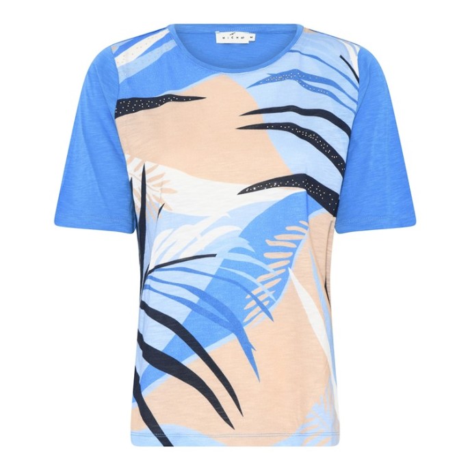 Z Micha T-shirt KM Blue leaf