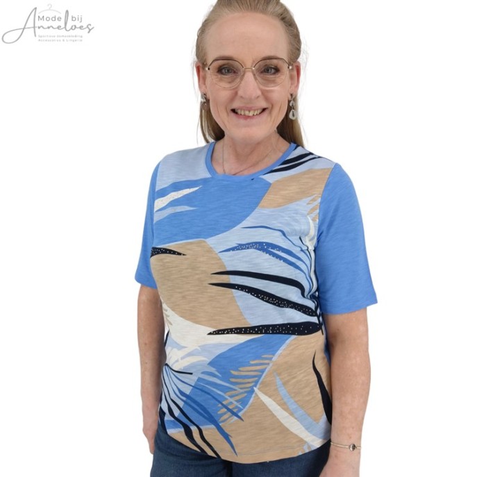Z Micha T-shirt KM Blue leaf