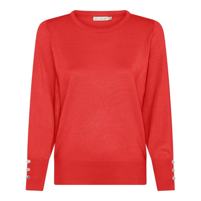 Z Micha basis Pullover uni - Spring Red