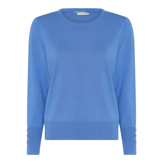 Z Micha basis Pullover uni - Azur blauw