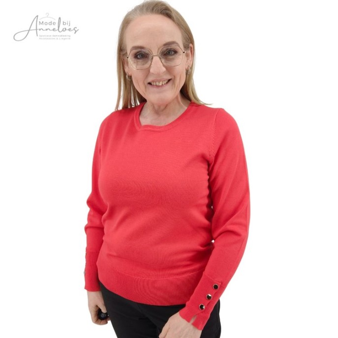 Z Micha basis Pullover uni - Spring Red