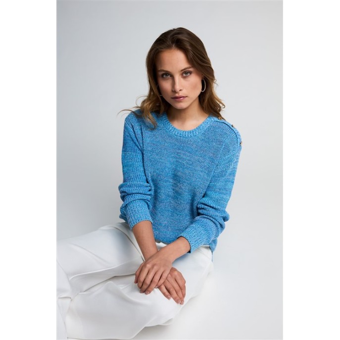 Z Micha Pullover mellee - Blauw