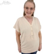 S Micha Blouse linnen look Oatmeal