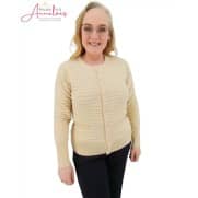Micha Vest relief knoopsluiting Vanilla