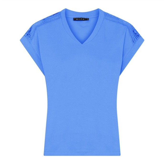 Micha T-shirt Kant 181.159 Blauw
