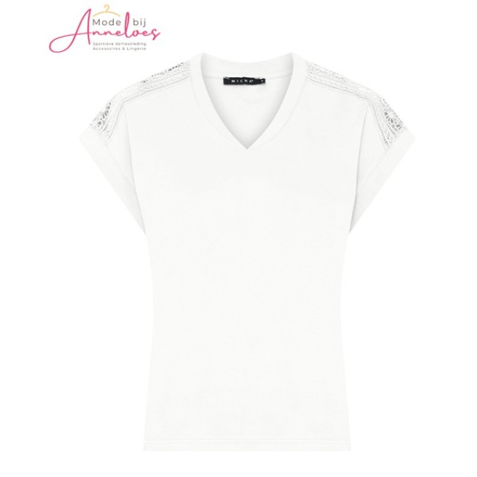 Micha T-shirt Kant 181.159 Wit