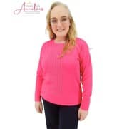 S Micha Pullover ajour baan Hot Pink S Micha Pullover ajour baan Hot Pink