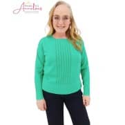 Micha Pullover ajour baan Vivid green