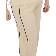 Micha Broek 122801 streep elastische taille Sand Navy