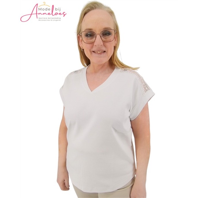 Micha T-shirt Kant 181.159 Wit