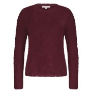 Red Button trui Fuzzy puff sleeve Ruby