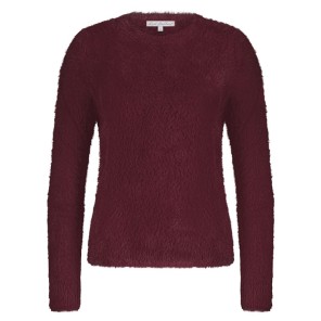 Red Button trui Fuzzy puff sleeve Ruby