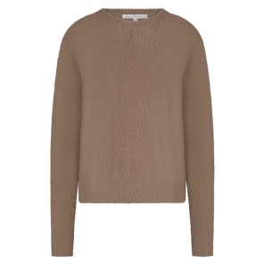 Red Button trui Fuzzy puff sleeve Mid Brown