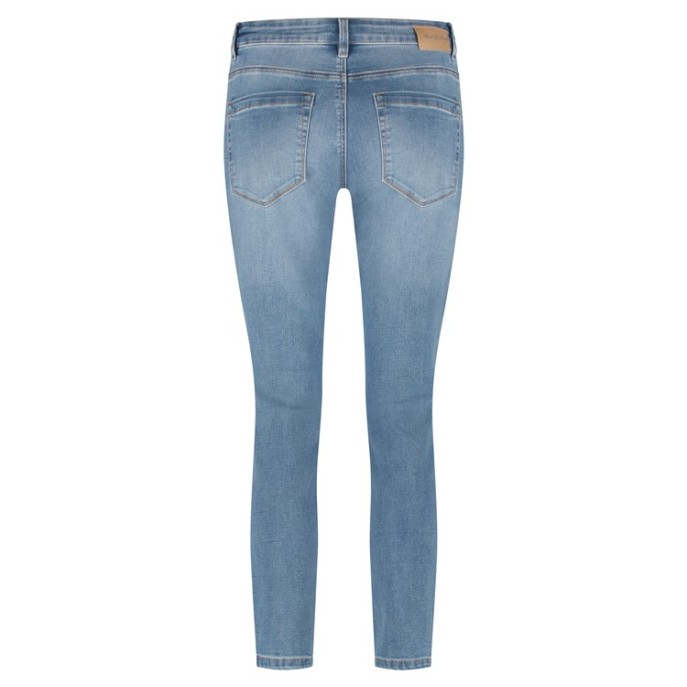 Z Red Button Jeans Sissy embroiderie - Stone used