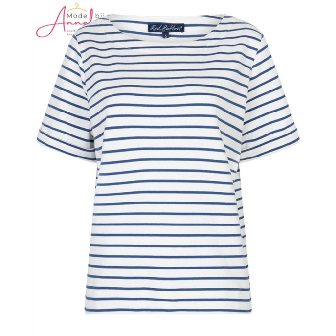 Red Button sweatshirt Terry Stripe jeans blue