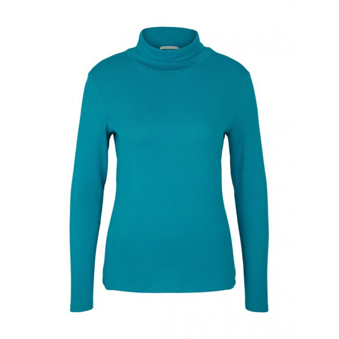 T-shirt colletje - Petrol