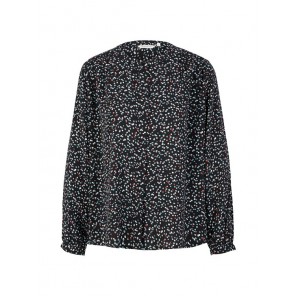 S Blouse vlekkenprintje - Zwart blauw rood wit