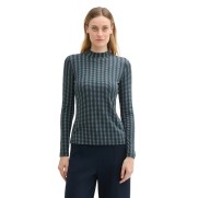 S T-shirt turtle print - Marine groen roze