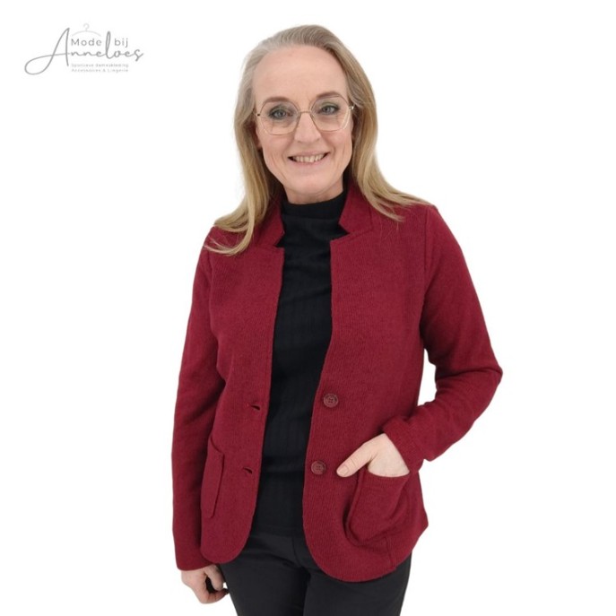 Blazer zacht materiaal Bourgondy