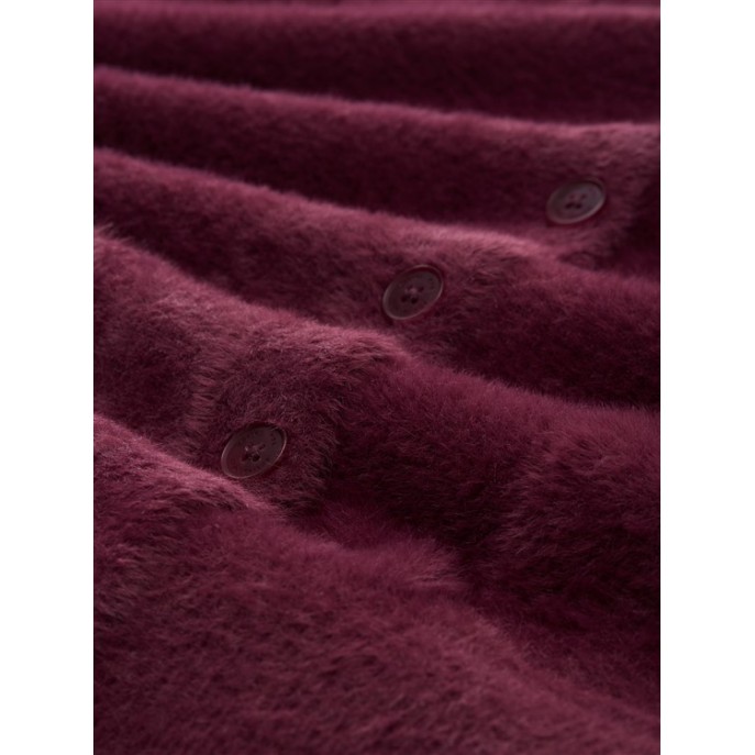 Tom Tailor vest harig knopen Burgundy