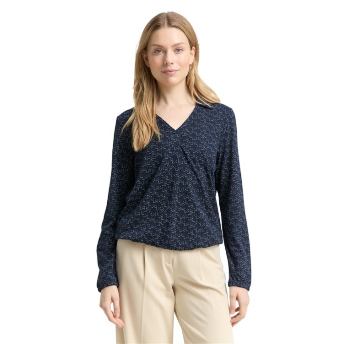 Tom Tailor blouson shirt Marine print