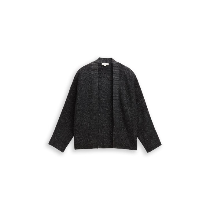 Tom Tailor kort vest glitter zwart