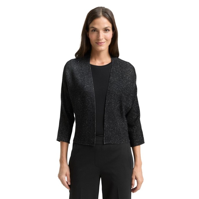 Tom Tailor kort vest glitter zwart