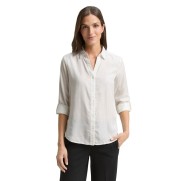 Tom Tailor dames blouse lurex streep Offwhite
