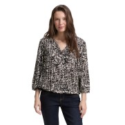 Tom Tailor blouse print Marine Zand offwhite