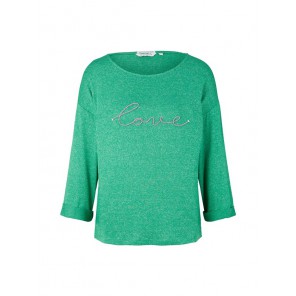 T-shirt melange LOVE - Groen
