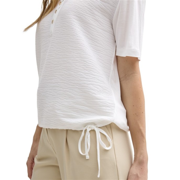 Tom Tailor dames T-shirt structuur Wit
