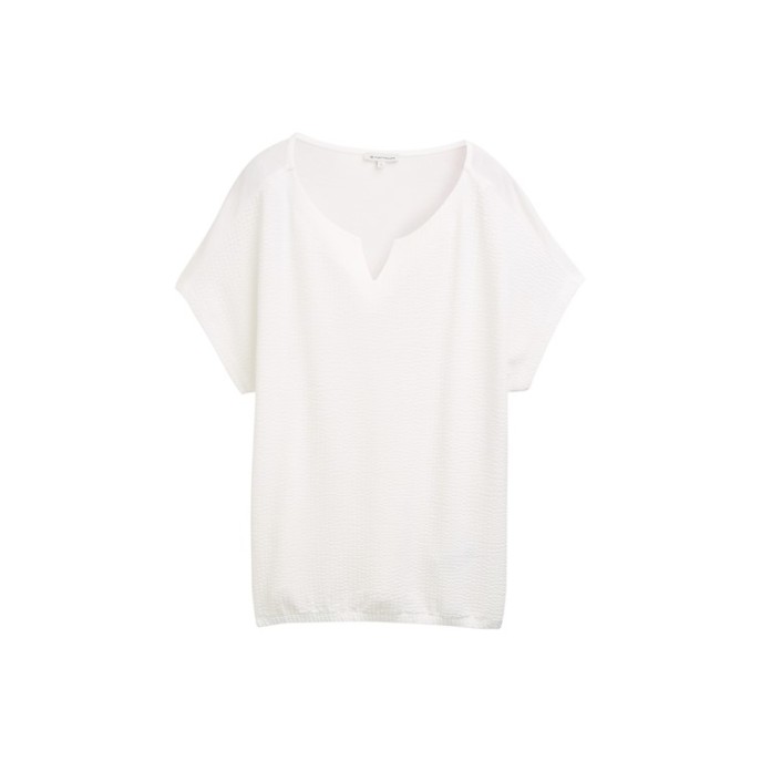 Z Tom Tailor T-shirt materiaalmix Ecru
