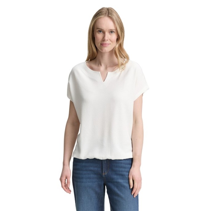 Z Tom Tailor T-shirt materiaalmix Ecru