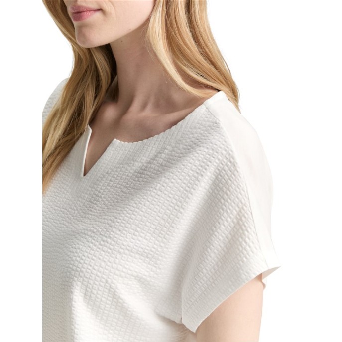 Z Tom Tailor T-shirt materiaalmix Ecru