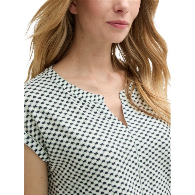 Z Tom Tailor blouson shirt Ecru groen marine